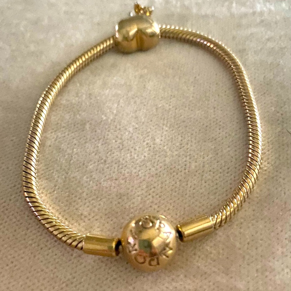 Gold Pandora Moments Snake Chain Bracelet